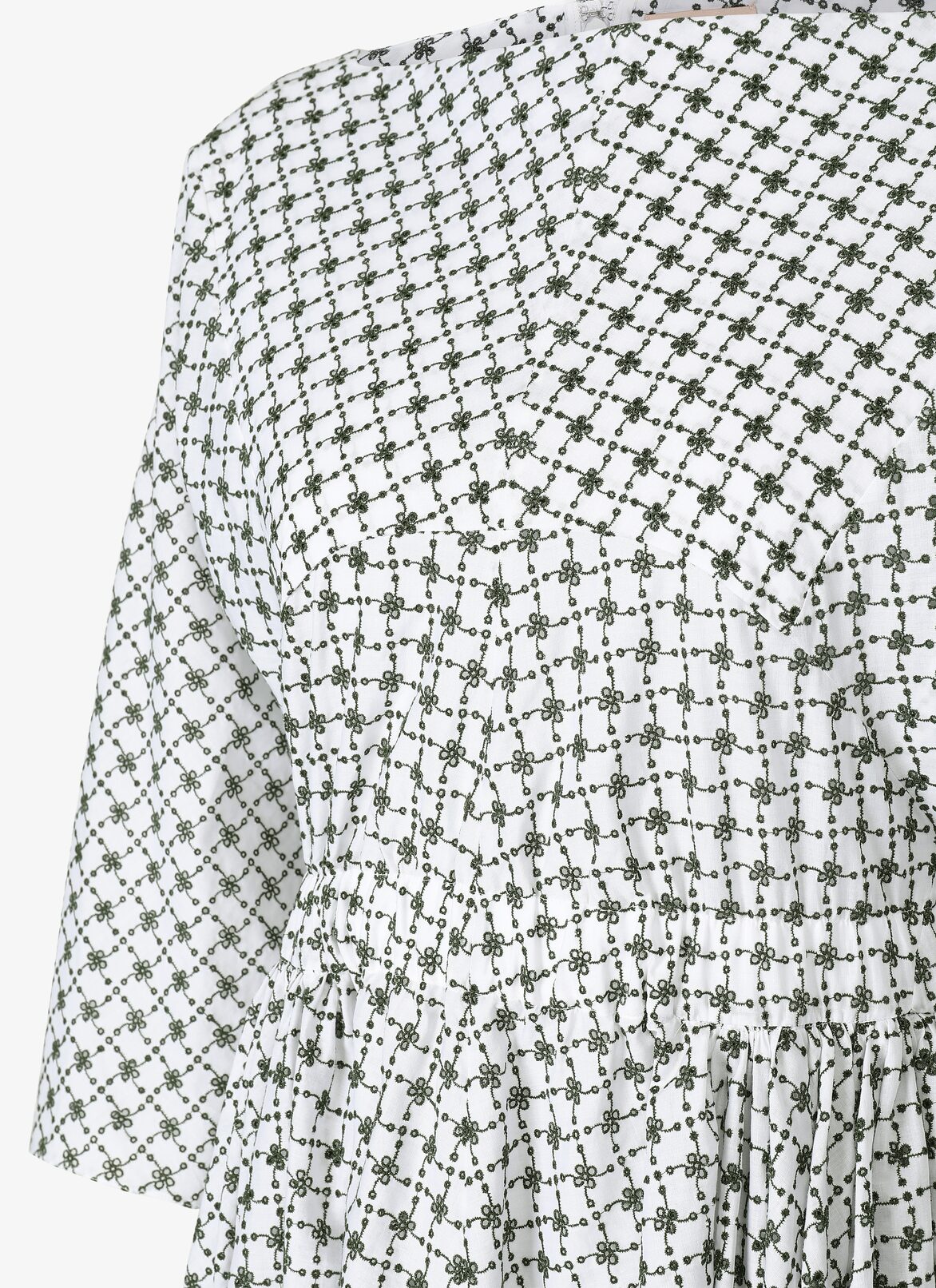 Long Dress ALAÏA WHITE/GREEN LONG DRESS